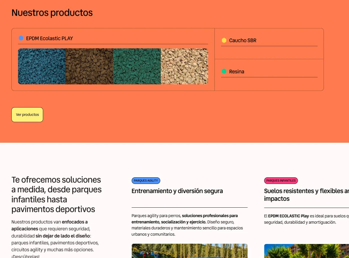 Composición visual de aplicaciones de Fairmont Polymers