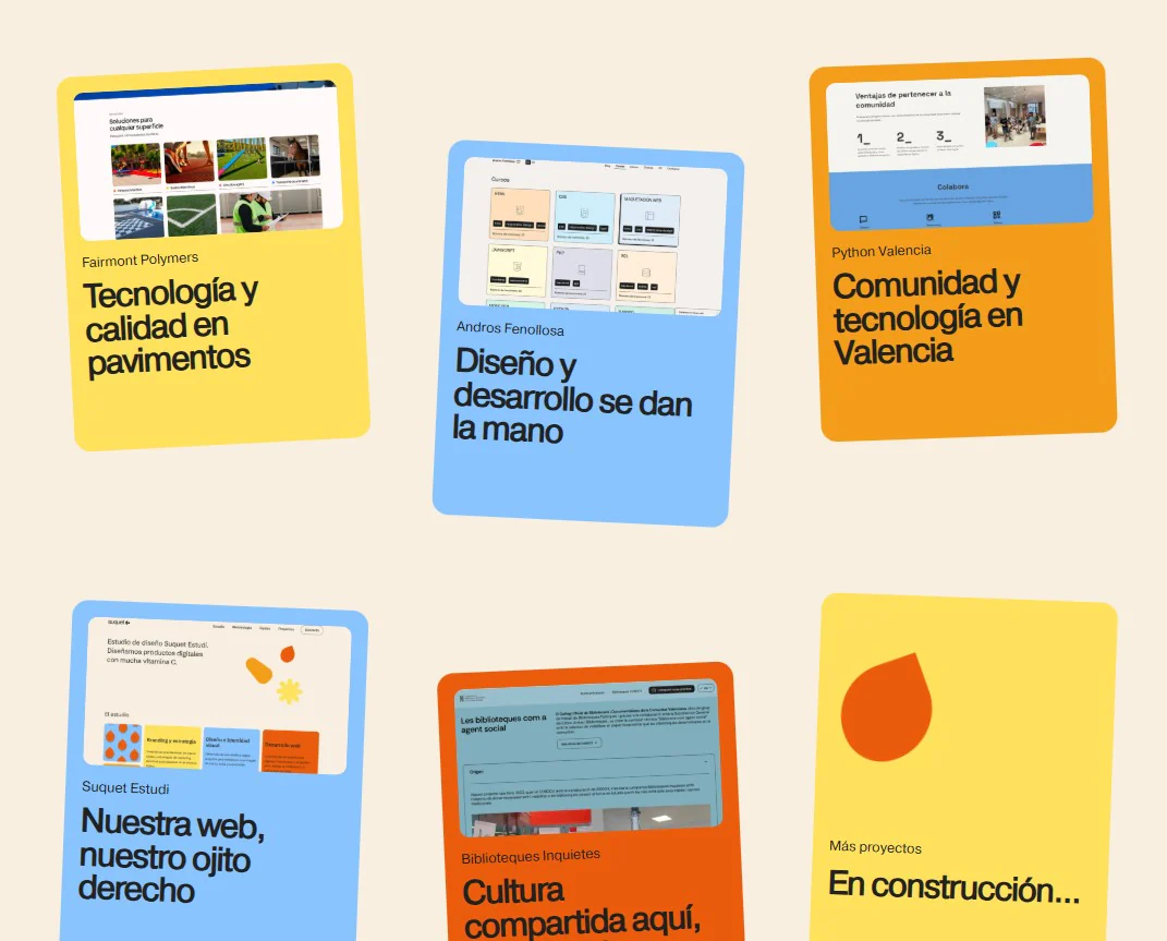 Servicios y lenguaje visual de la web de Suquet Estudi